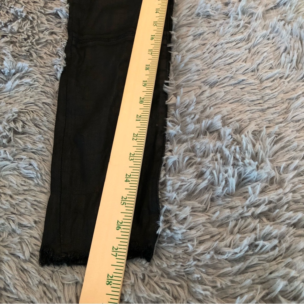 DL1961 Women’s 29 Haven Coated Asphalt High Rise Legging Black Jean Witchy - Picture 14 of 16